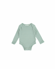 Ribbed Long Sleeve Bodysuit - Seafoam Sage