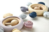Silicone & Beechwood Sensory Teether w Ball