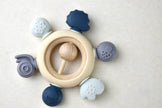 Silicone & Beechwood Sensory Teether w Ball