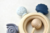 Silicone & Beechwood Sensory Teether w Ball