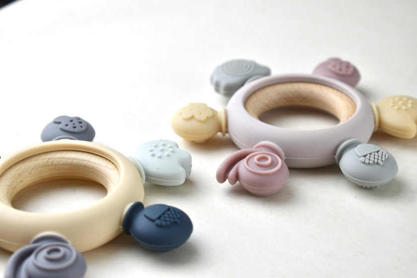 Silicone & Beechwood Sensory Teether