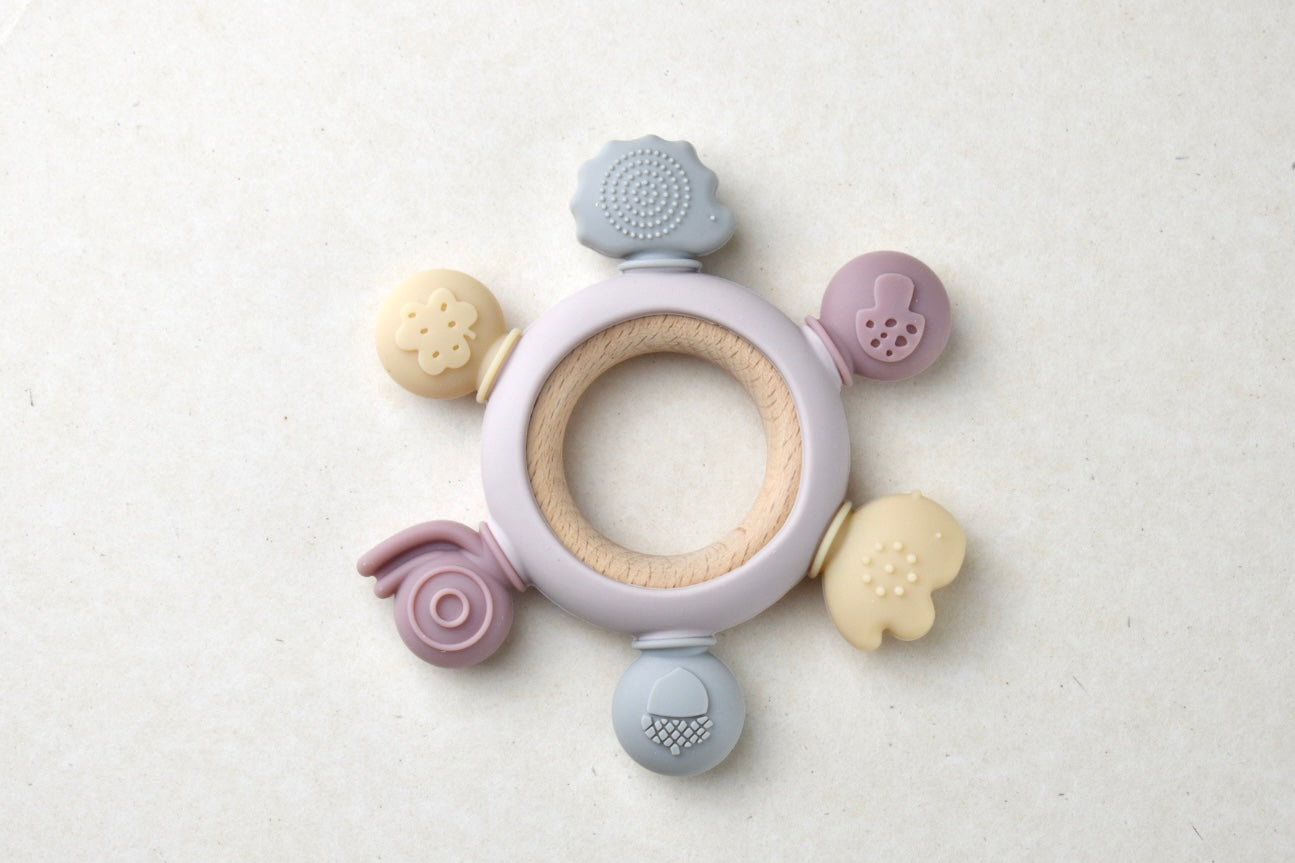 Silicone & Beechwood Sensory Teether