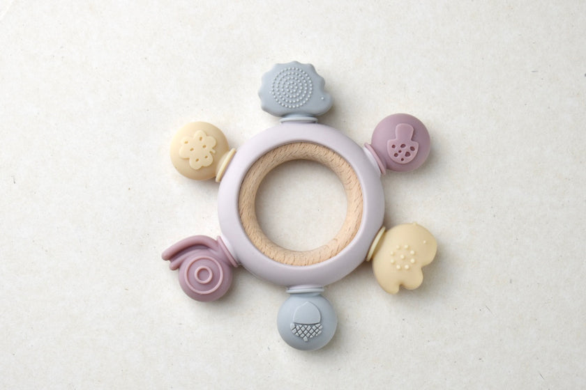 Silicone & Beechwood Sensory Teether