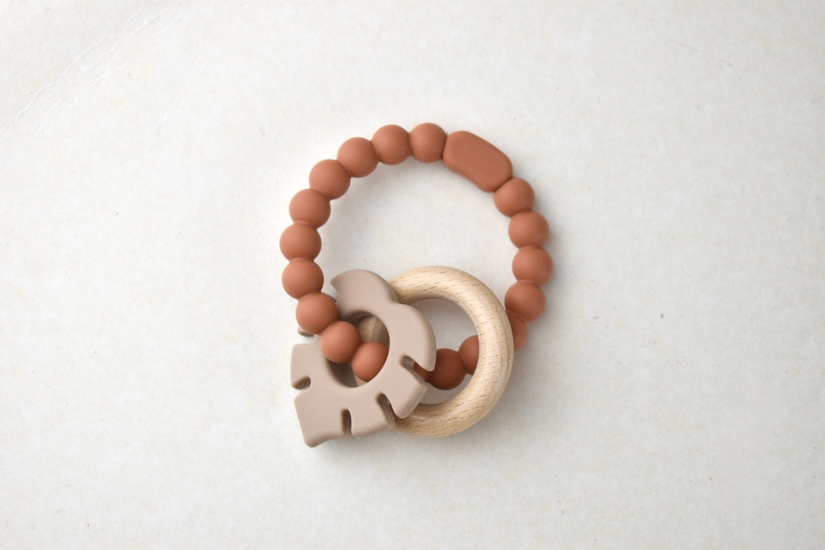 Silicone Wooden Leaf Teether