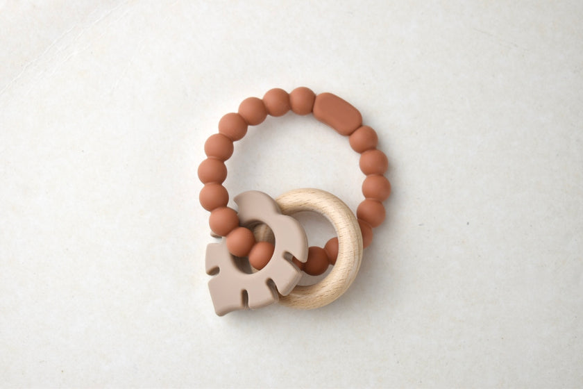 Silicone Wooden Leaf Teether
