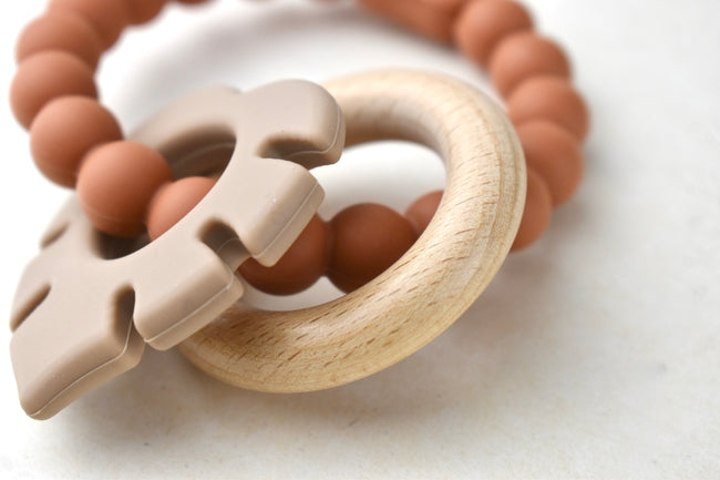 Silicone Wooden Leaf Teether
