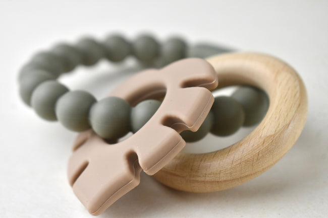 Silicone Wooden Leaf Teether