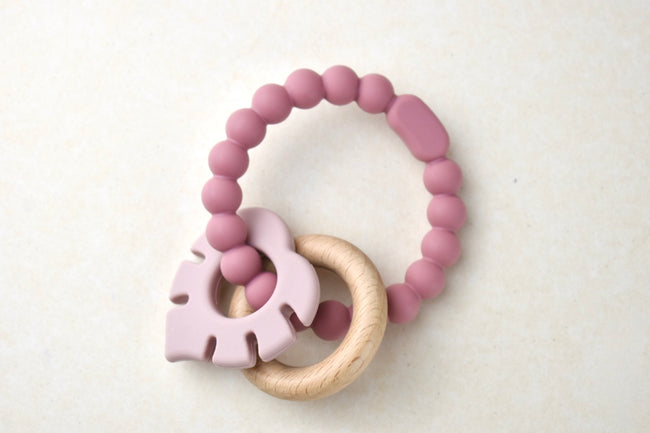 Silicone Wooden Leaf Teether