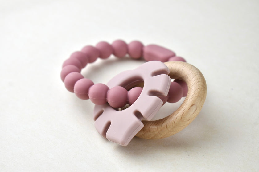 Silicone Wooden Leaf Teether