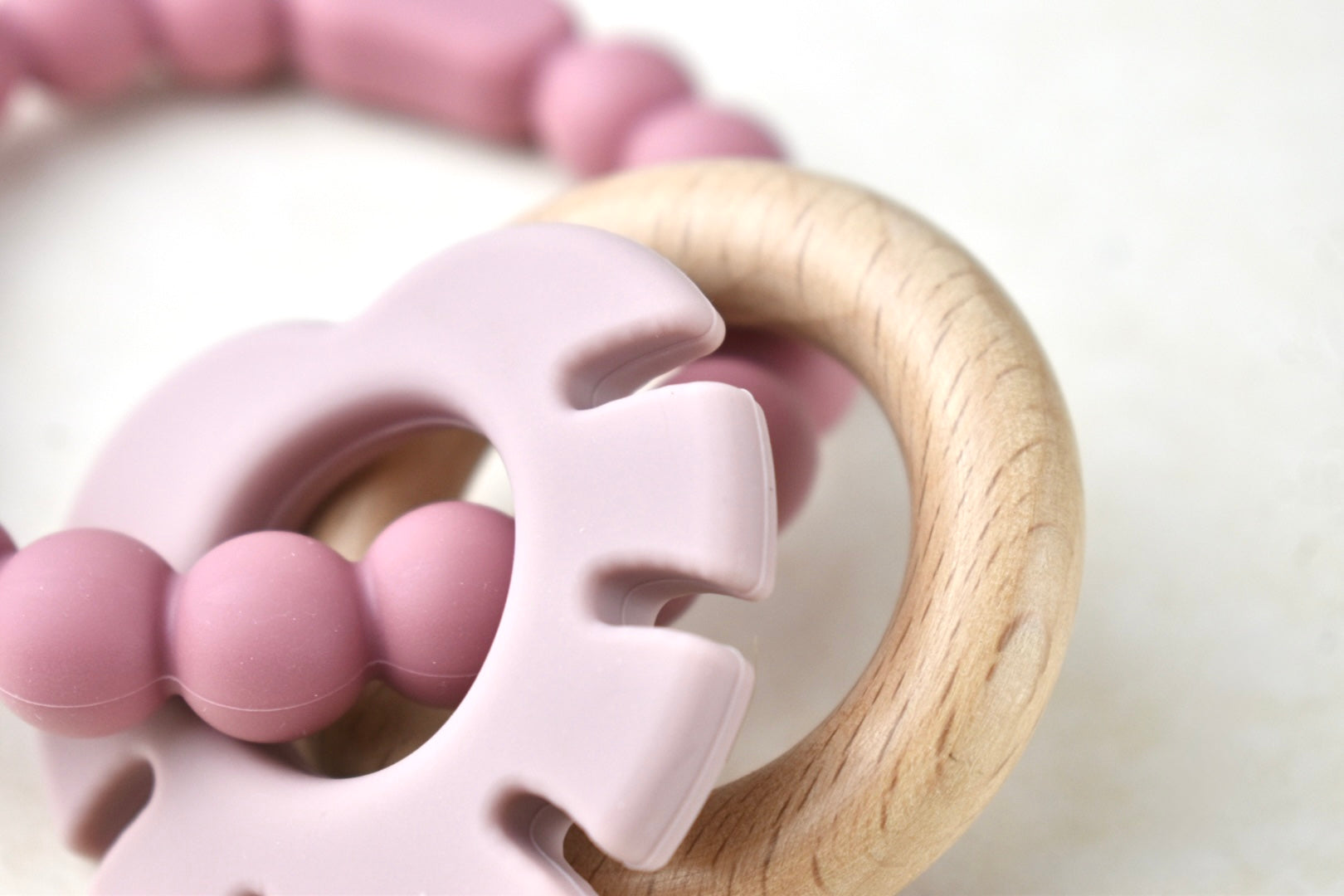 Silicone Wooden Leaf Teether