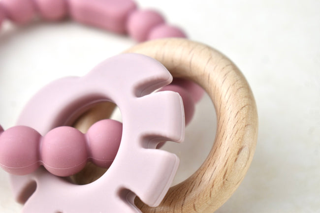 Silicone Wooden Leaf Teether