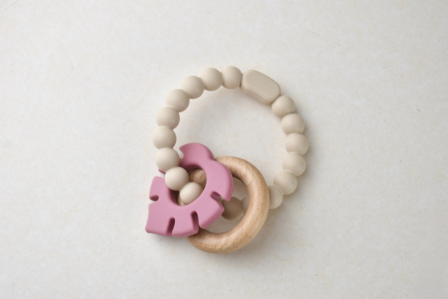 Silicone Wooden Leaf Teether