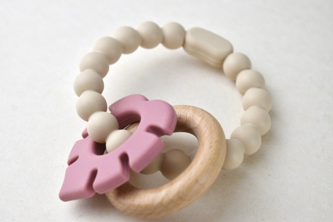 Silicone Wooden Leaf Teether