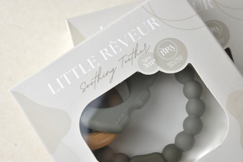 Silicone Wooden Elephant Teether
