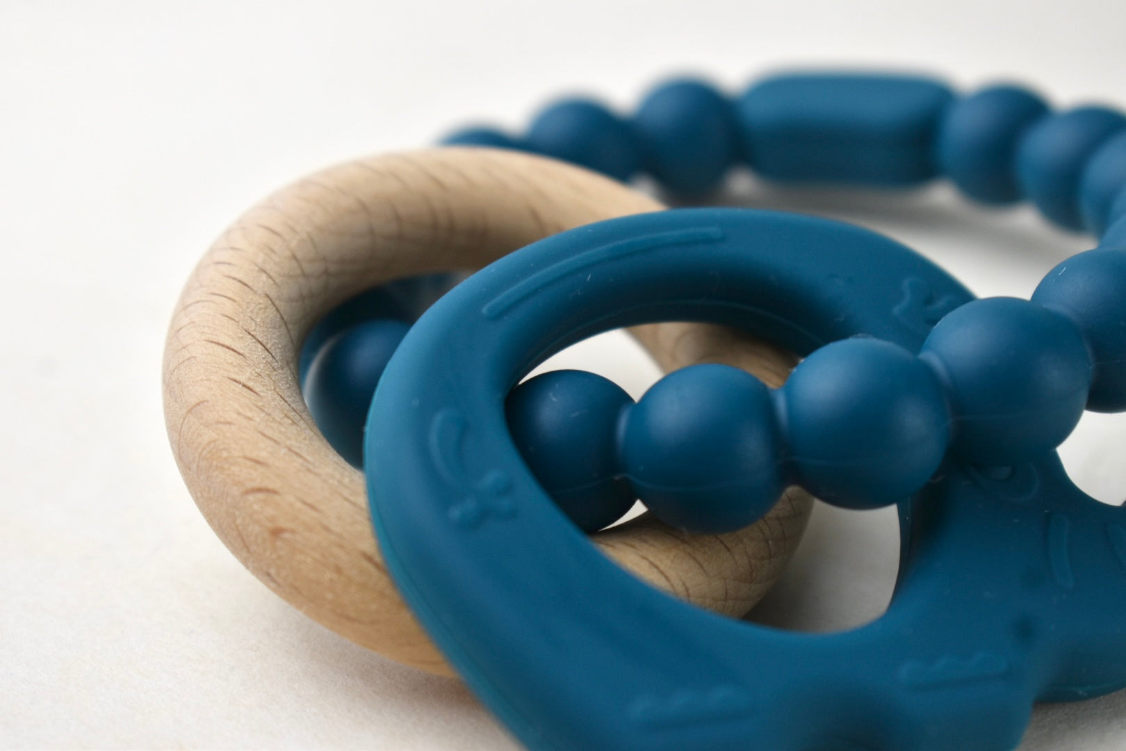 Silicone Wooden Elephant Teether
