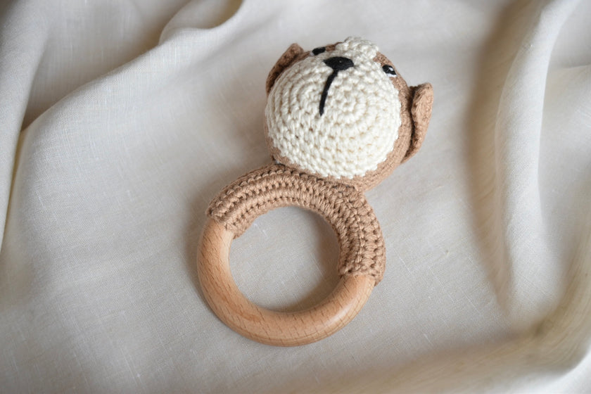 Knitted Animal Rattle