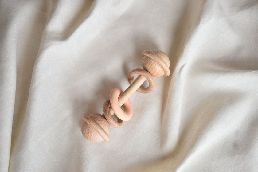 Beechwood Silicone Ring Rattles - Large