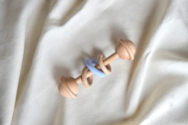 Beechwood Silicone Ring Rattles - Large