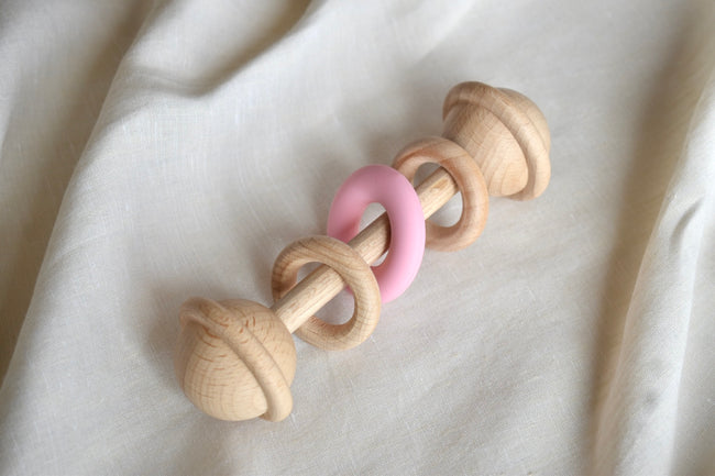 Beechwood Silicone Ring Rattles - Large