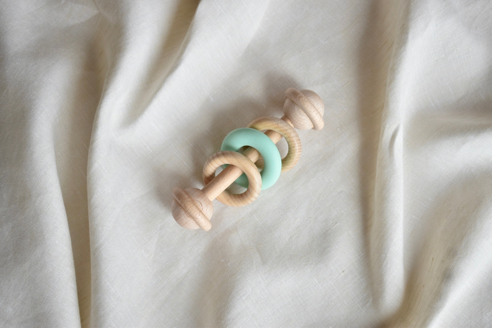 Beechwood Silicone Ring Rattles - Small