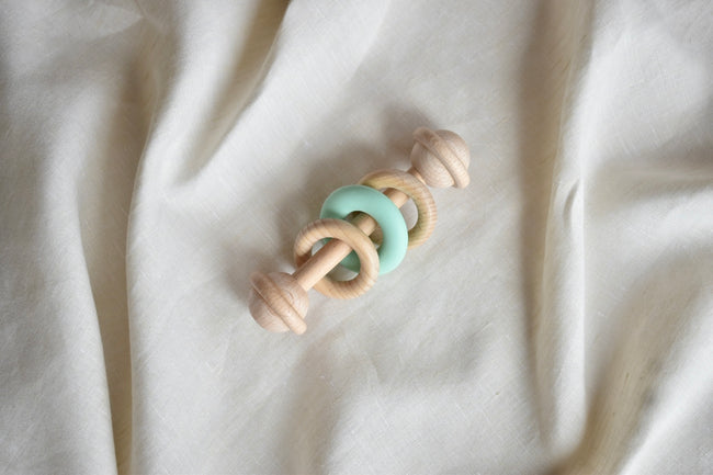 Beechwood Silicone Ring Rattles - Small