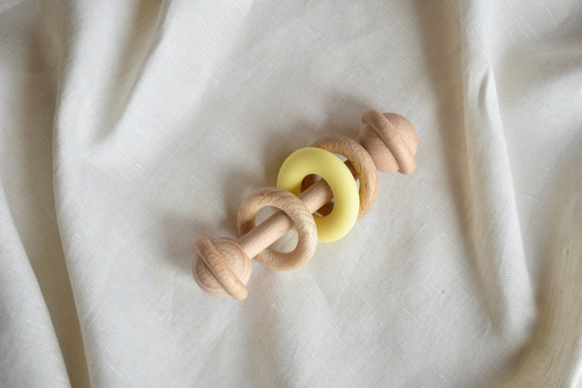 Beechwood Silicone Ring Rattles - Small