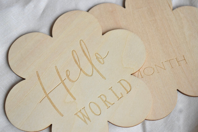 Wooden Baby Milestone Flower Keepsake