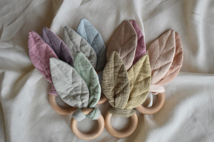 Soft Leaf Muslin Teether