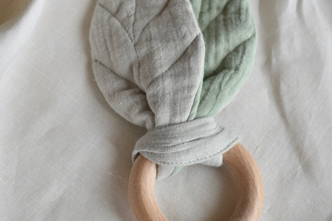 Soft Leaf Muslin Teether