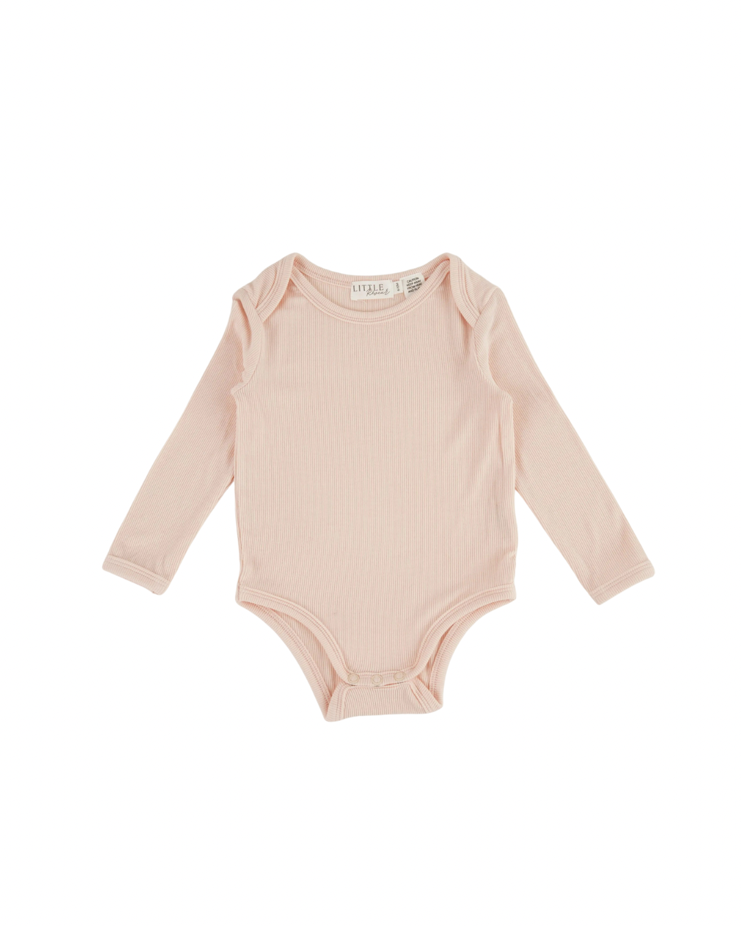Ribbed Long Sleeve Bodysuit - Blush Rose