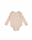 Ribbed Long Sleeve Bodysuit - Blush Rose