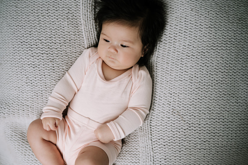 Ribbed Shorts - Blush Rose