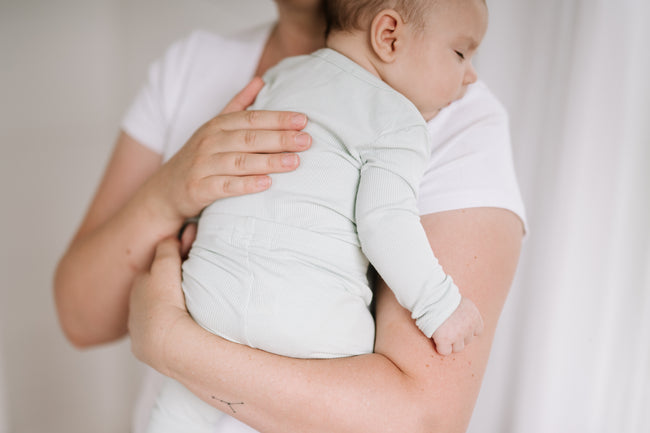 Ribbed Long Sleeve Bodysuit - Seafoam Sage