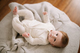 Ribbed Bamboo Convertible Footed Romper - Warm Linen