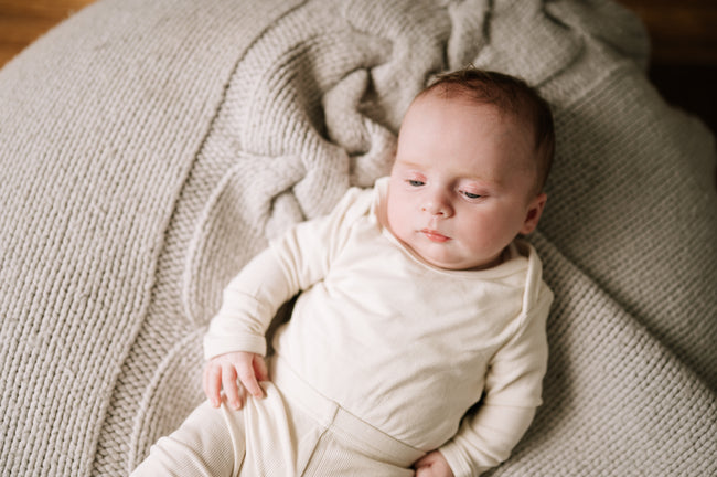 Ribbed Long Sleeve Bodysuit - Warm Linen