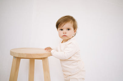 Long Sleeve Top & Pants Set - White Sand