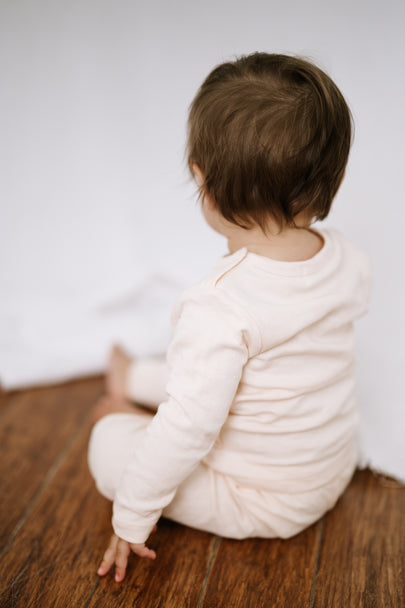 Long Sleeve Top & Pants Set - White Sand