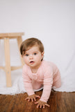 Footed Romper - Shell Pink