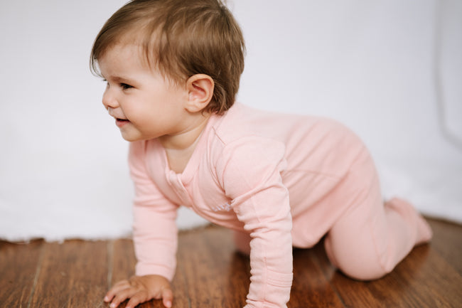 Footed Romper - Shell Pink