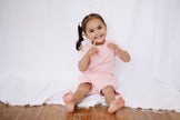 Short Sleeve Top & Shorts Set - Shell Pink