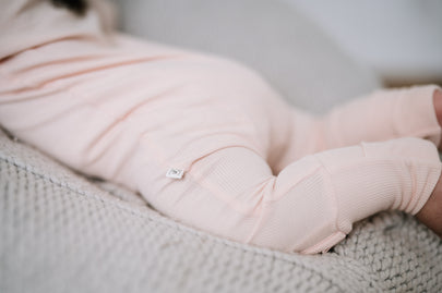 Ribbed Bamboo Convertible Romper - Blush Rose
