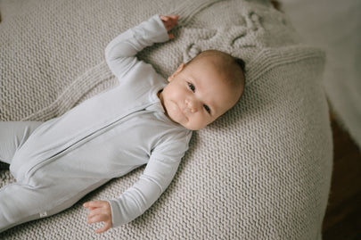 Ribbed Bamboo Convertible Romper - Misty Blue