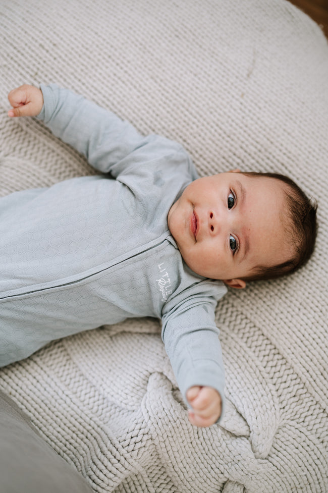 Footed Romper - Cloud Blue