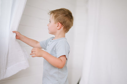 Short Sleeve Top & Shorts Set - Cloud Blue