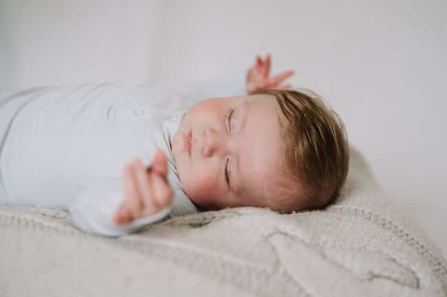 Ribbed Long Sleeve Top - Misty Blue