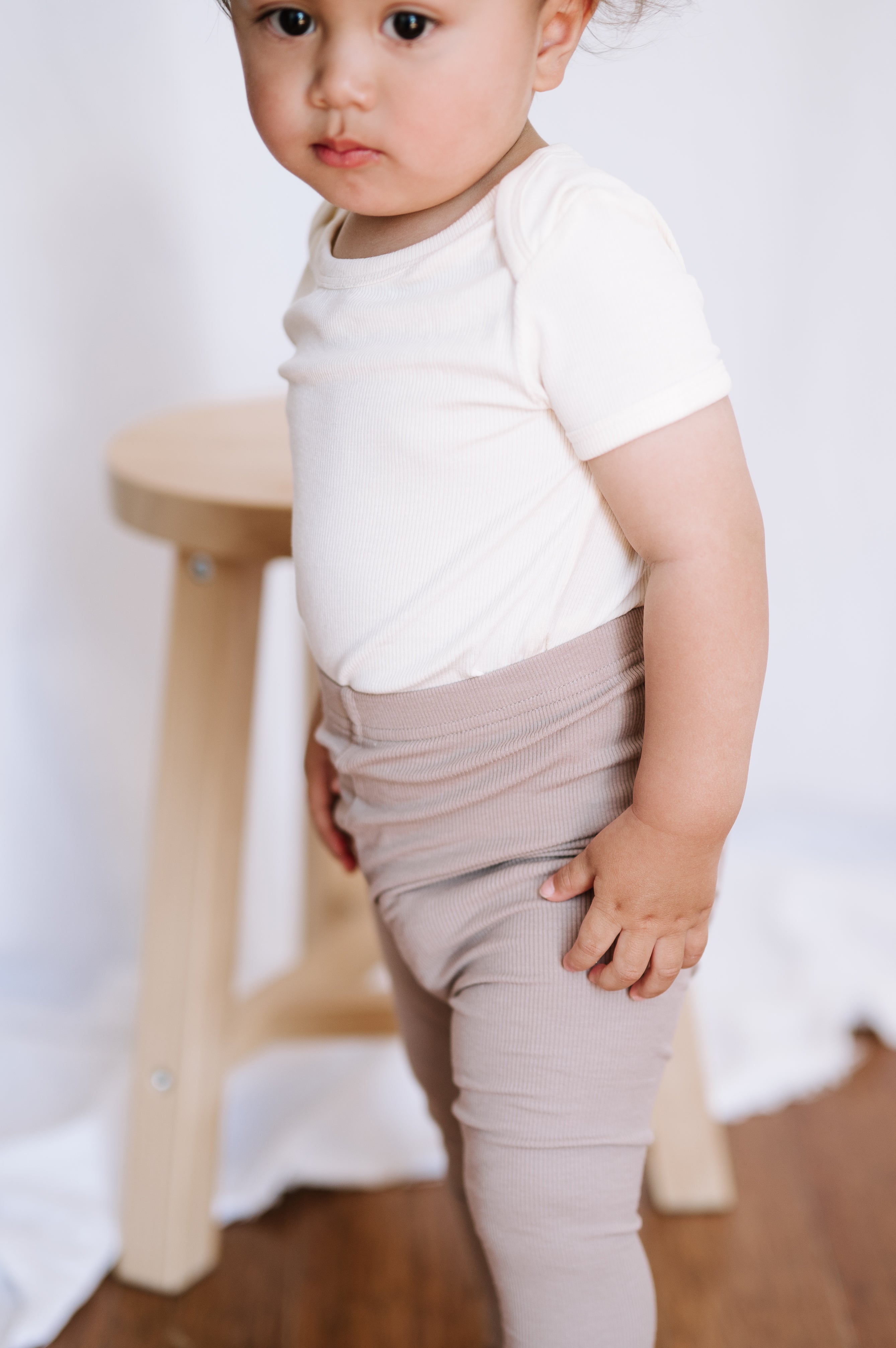 Ribbed Convertible Leggings - Cocoa