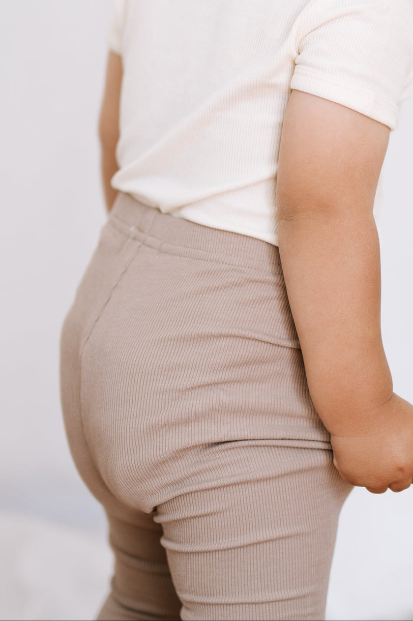 Ribbed Convertible Leggings - Cocoa