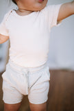 Short Sleeve Bodysuit - White Sand