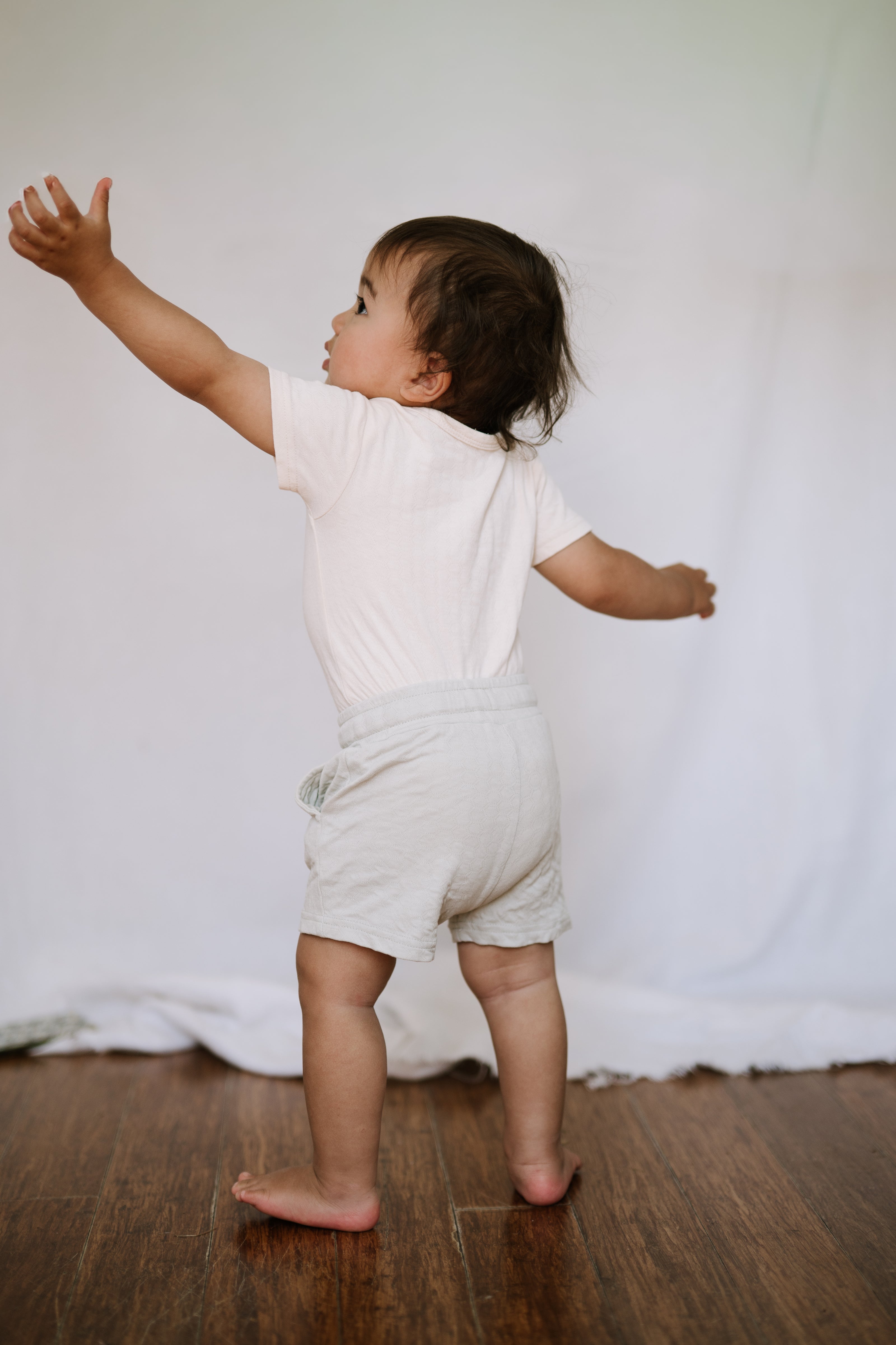 Short Sleeve Bodysuit - White Sand