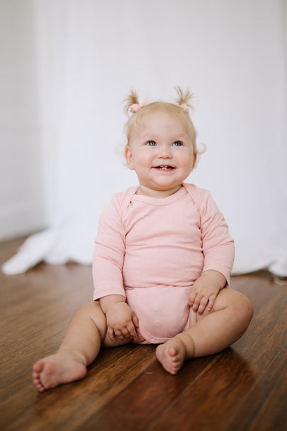 Long Sleeve Bodysuit - Shell Pink
